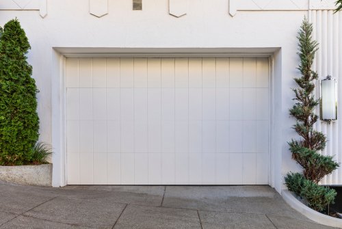 White garage door image