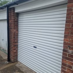 White garage Door
